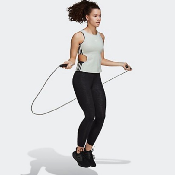 Adidas HYPERGLAM FITTED TANK TOP WITH CUTOUT DETAIL - Picture 4 of 9